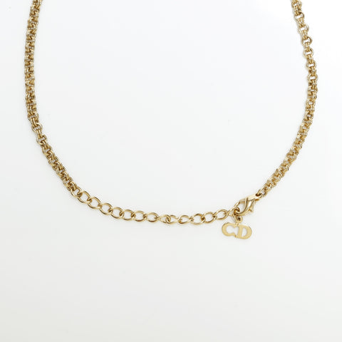 Christian Dior CD logo Necklace gold WS23366
