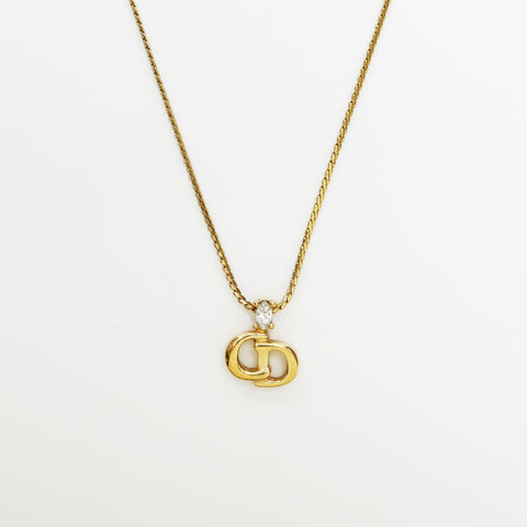 Christian Dior CD logo Necklace gold WS23369