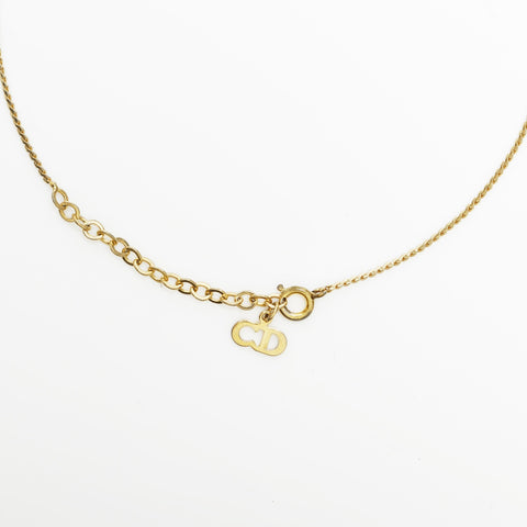 Christian Dior CD logo Necklace gold WS23372