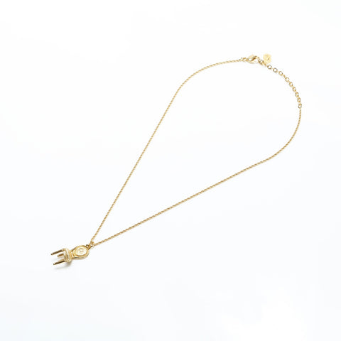 Christian Dior CD logo chair motif Necklace gold WS23373
