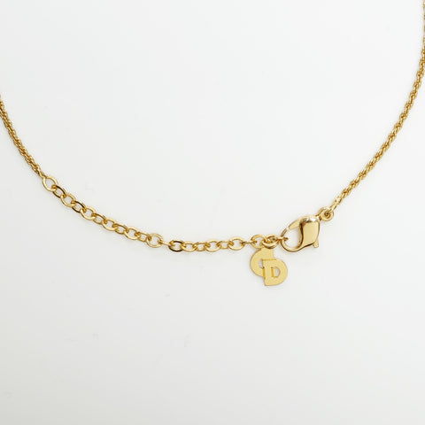 Christian Dior CD logo chair motif Necklace gold WS23373