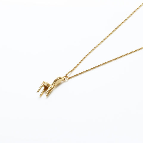 Christian Dior CD logo chair motif Necklace gold WS23373