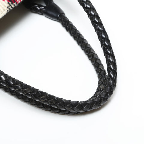 BURBERRY Wool Leather Nova Check Shoulder Bag beige WS23374