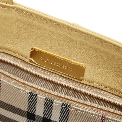 BURBERRY leather Handbag yellow WS23375