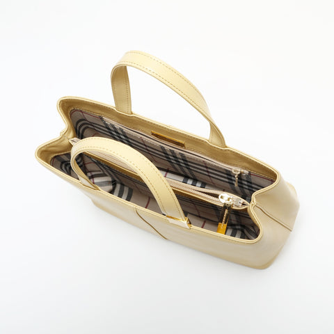 BURBERRY leather Handbag yellow WS23375