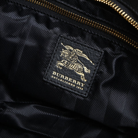 BURBERRY Nova check leather Handbag Beige black WS23376