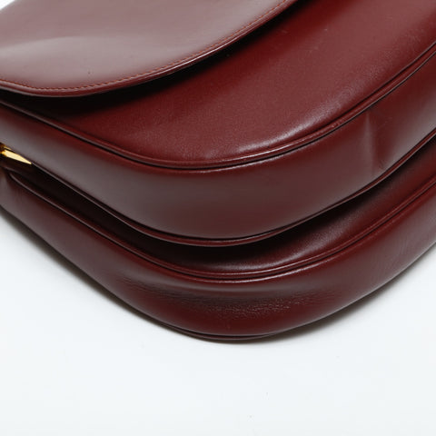 CARTIER Mustodo Leather Shoulder Bag Red WS23377