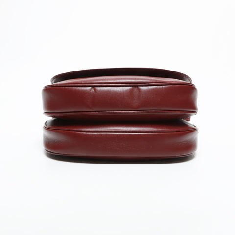 CARTIER Mustodo Leather Shoulder Bag Red WS23377