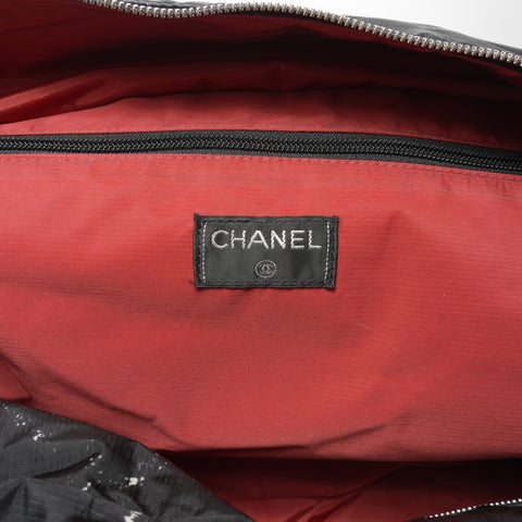 CHANEL No. 6 2000-2002 Travel Line Nylon Boston bag black WS23379