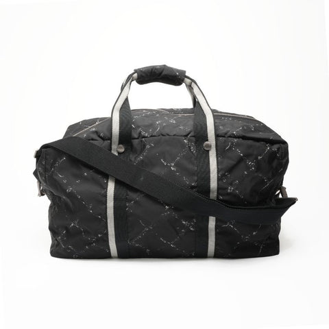 CHANEL No. 6 2000-2002 Travel Line Nylon Boston bag black WS23379