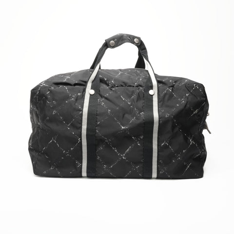 CHANEL No. 6 2000-2002 Travel Line Nylon Boston bag black WS23379