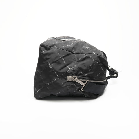 CHANEL No. 6 2000-2002 Travel Line Nylon Boston bag black WS23379