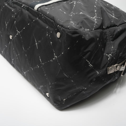 CHANEL No. 6 2000-2002 Travel Line Nylon Boston bag black WS23379