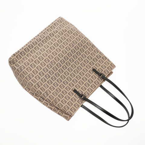 FENDI Canvas Zucchino Tote Bag beige WS23381
