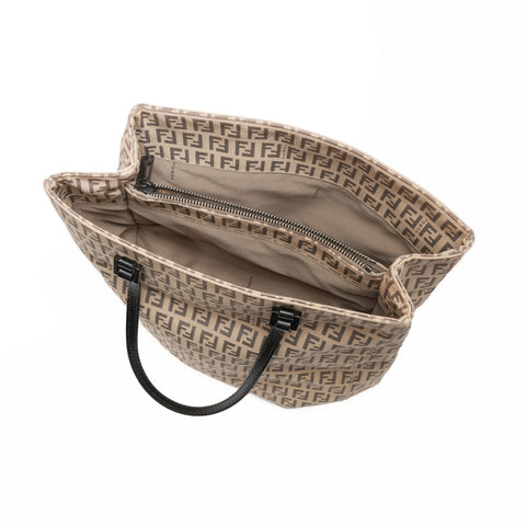 FENDI Canvas Zucchino Tote Bag beige WS23381