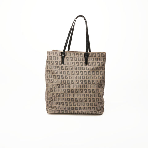 FENDI Canvas Zucchino Tote Bag beige WS23381