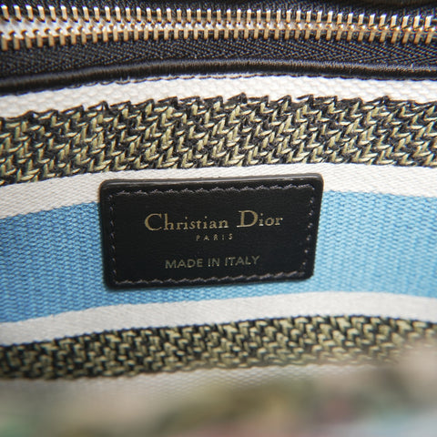 Christian Dior 2022 D-Lite Lady Dior Medium Canvas Handbag multicolor WS23382