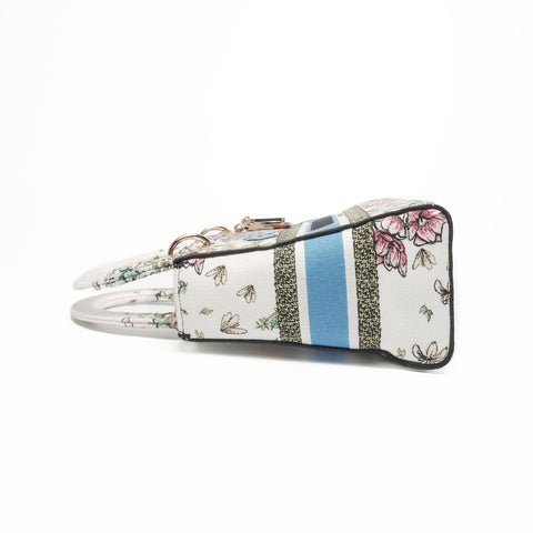 Christian Dior 2022 D-Lite Lady Dior Medium Canvas Handbag multicolor WS23382