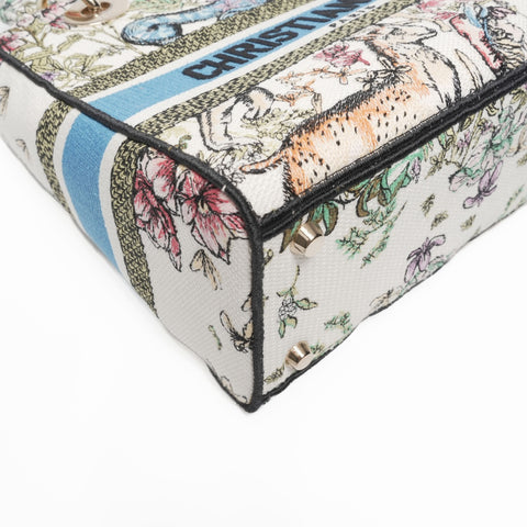 Christian Dior 2022 D-Lite Lady Dior Medium Canvas Handbag multicolor WS23382