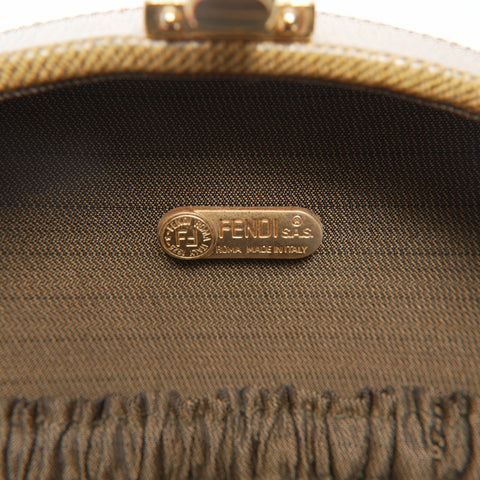 FENDI Leather 2way Handbag beige WS23383