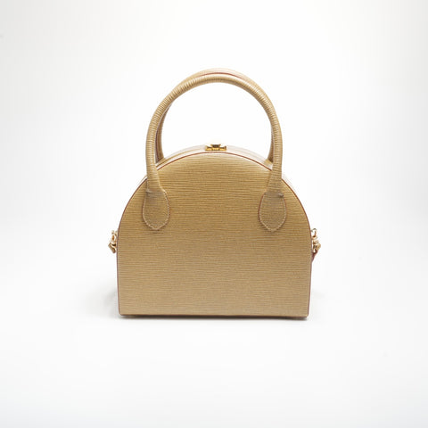 FENDI Leather 2way Handbag beige WS23383