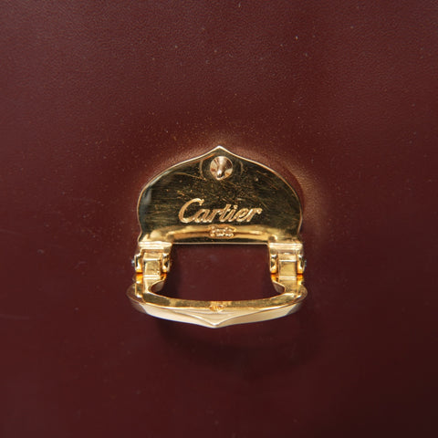 CARTIER Leather Must Line Handbag Red WS23387