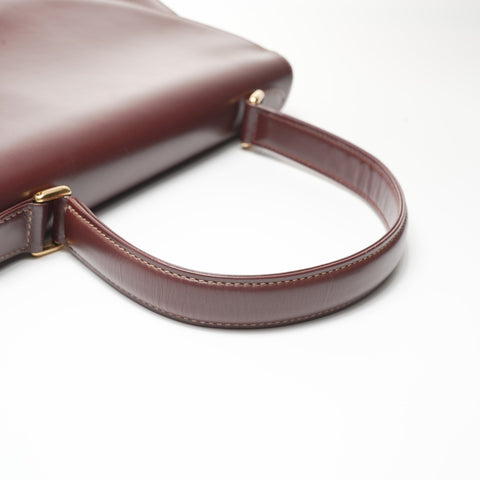 CARTIER Leather Must Line Handbag Red WS23387