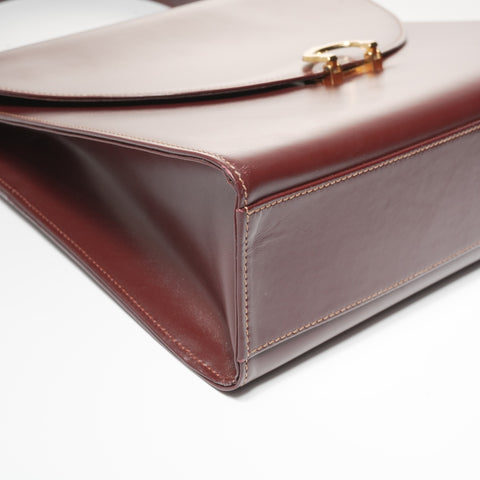 CARTIER Leather Must Line Handbag Red WS23387