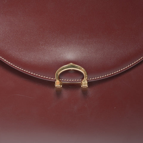 CARTIER Leather Must Line Handbag Red WS23387