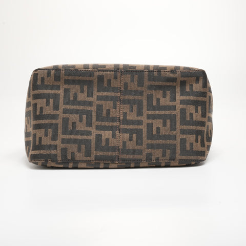 FENDI Zucca Canvas Mamma Bucket Shoulder Bag Brown WS23388