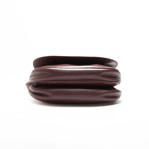 CARTIER Leather Mustodo Shoulder Bag Red WS23391