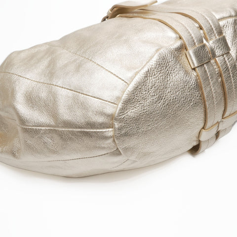 Salvatore Ferragamo Leather Chain Gancini Shoulder Bag gold WS23392