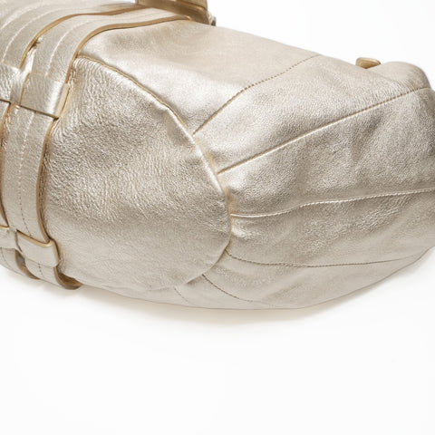 Salvatore Ferragamo Leather Chain Gancini Shoulder Bag gold WS23392