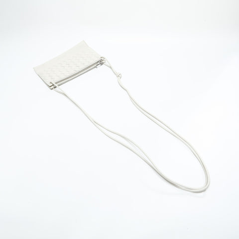 BOTTEGAVENETA Leder INTRECCIATO Umhängetasche weiß WS23394