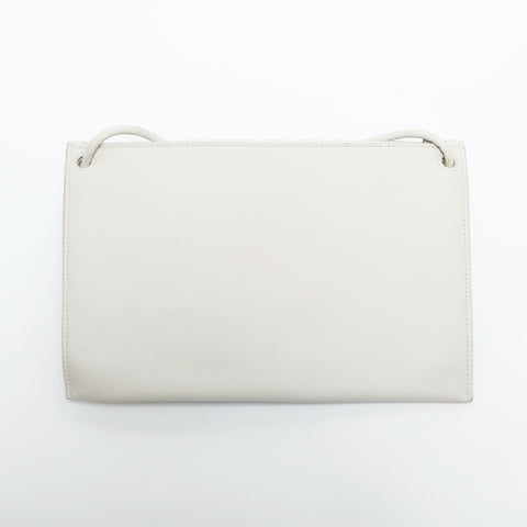 BOTTEGAVENETA Leather INTRECCIATO Shoulder Bag white WS23394