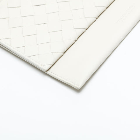 BOTTEGAVENETA Leather INTRECCIATO Shoulder Bag white WS23394