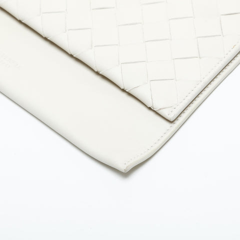 BOTTEGAVENETA Leather INTRECCIATO Shoulder Bag white WS23394