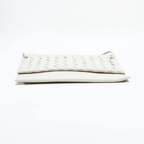 BOTTEGAVENETA Leder INTRECCIATO Umhängetasche weiß WS23394