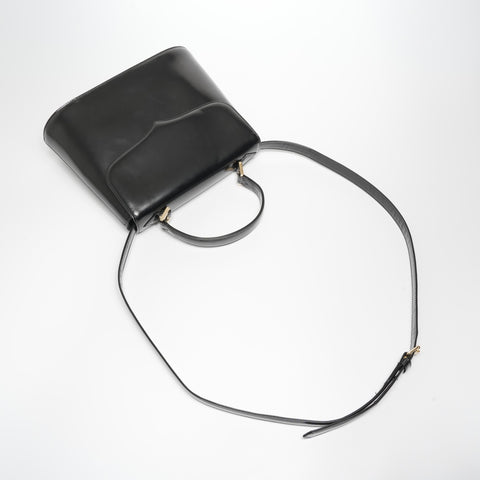 YVES SAINT LAURENT Leather 2way Handbag black WS23396