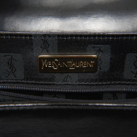 YVES SAINT LAURENT Leather 2way Handbag black WS23396