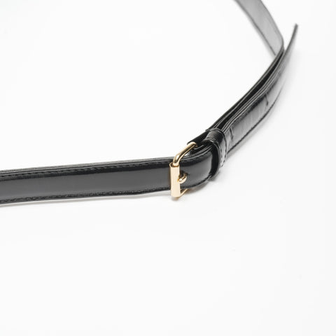 YVES SAINT LAURENT Leather 2way Handbag black WS23396