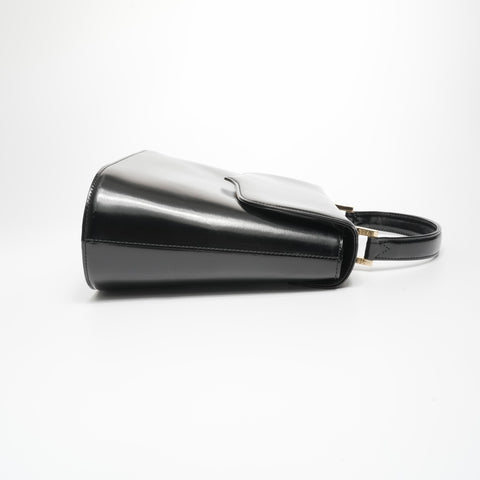 YVES SAINT LAURENT Leather 2way Handbag black WS23396