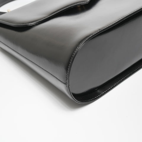 YVES SAINT LAURENT Leather 2way Handbag black WS23396