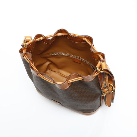 CELINE PVC Macadam Shoulder Bag Brown WS23399