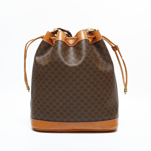 CELINE PVC Macadam Shoulder Bag Brown WS23399