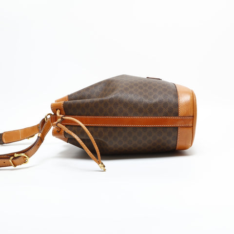 CELINE PVC Macadam Shoulder Bag Brown WS23399