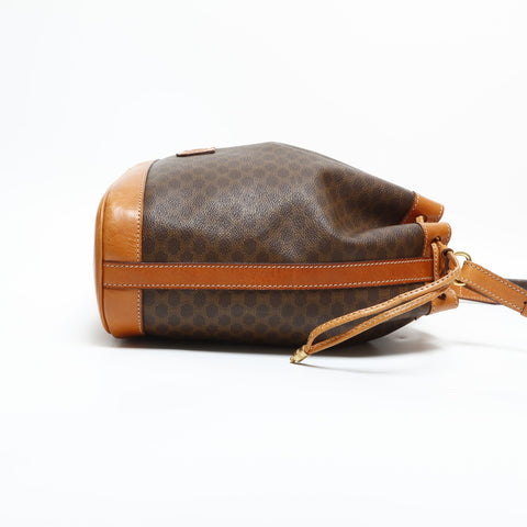 CELINE PVC Macadam Shoulder Bag Brown WS23399