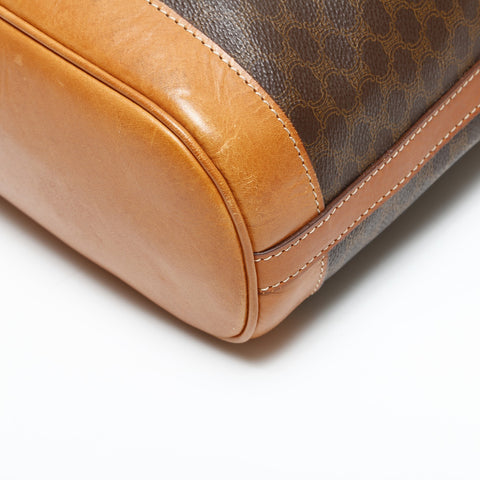 CELINE PVC Macadam Shoulder Bag Brown WS23399