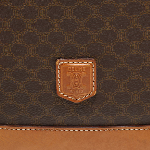 CELINE PVC Macadam Shoulder Bag Brown WS23399
