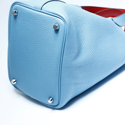 HERMES Picotin PM D stamp, made in 2019 Handbag blue WS23400